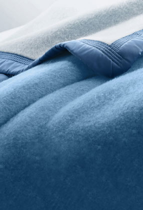 Couverture bleue laine 500g/m2