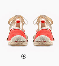Sandales espadrilles rouges