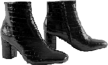 Boots noires effet croco