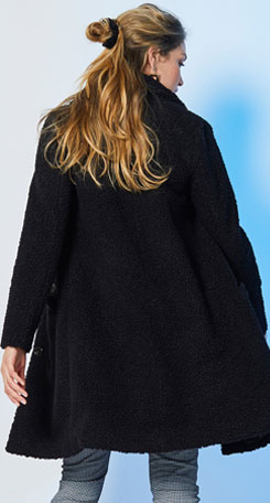 Manteau bouclette noir
