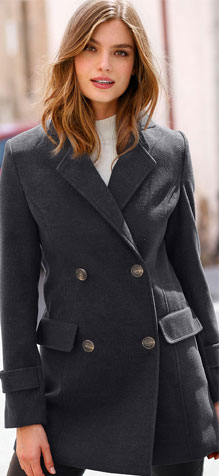 Manteau gris caban