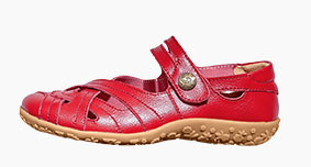 Babies rouges confort en cuir ultra-souple pas cher - Blancheporte